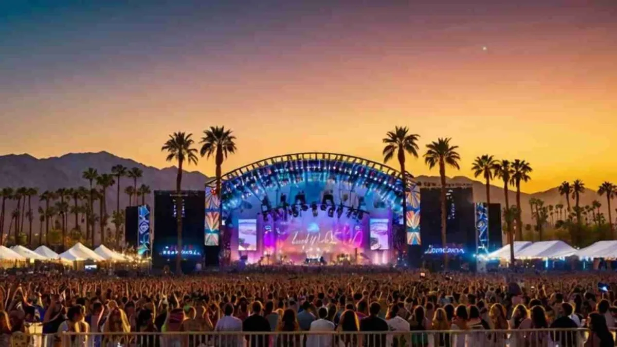 Crowd at an electronic music event in Los Angeles