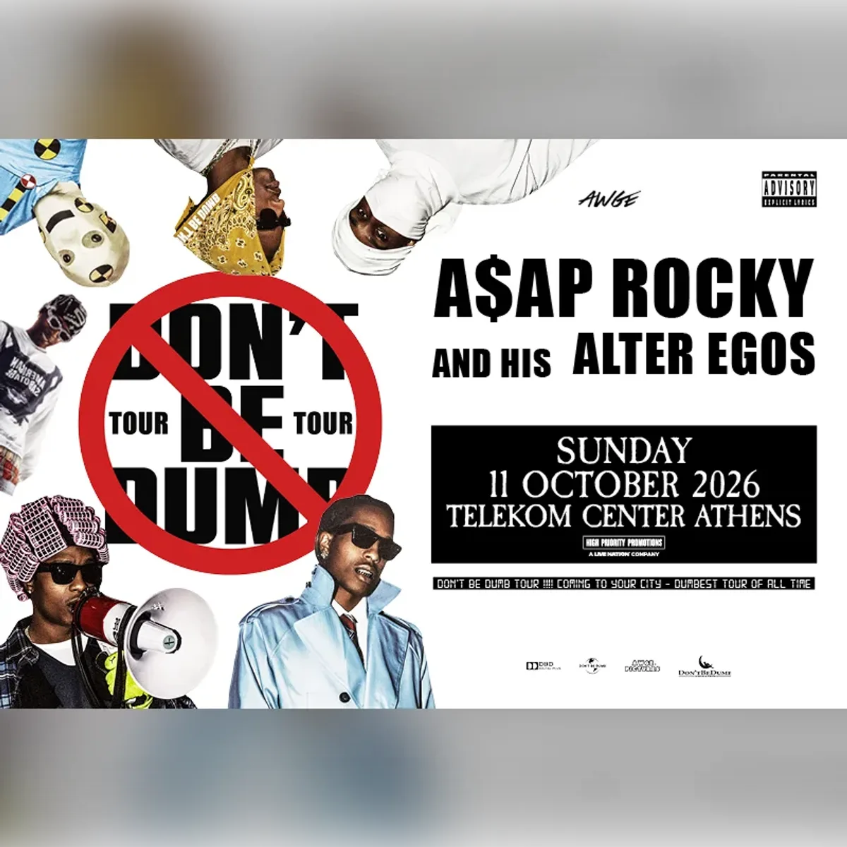 A$AP Rocky performing on the Don't Be Dumb world tour