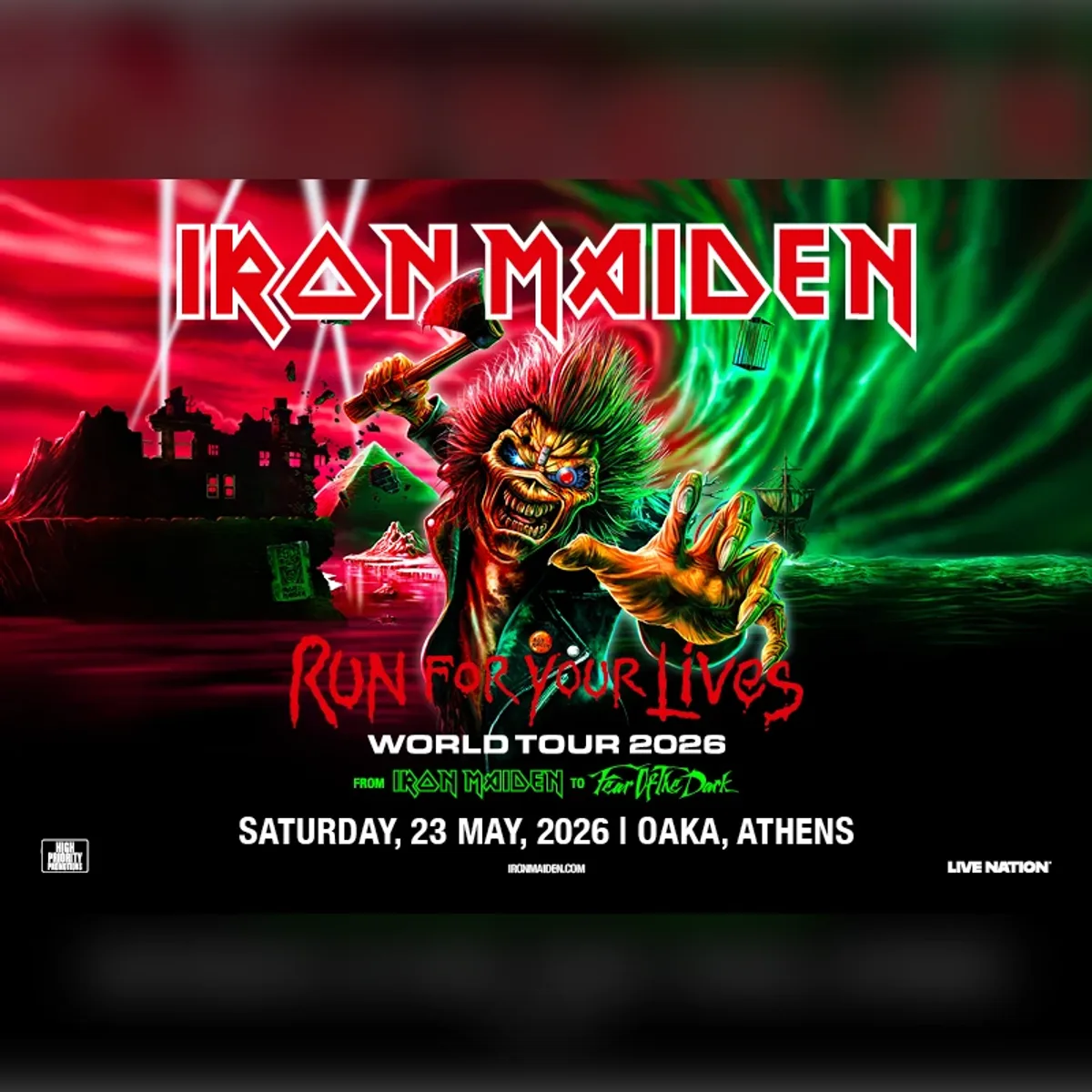 Iron Maiden στο ΟΑΚΑ, Run For Your Lives World Tour